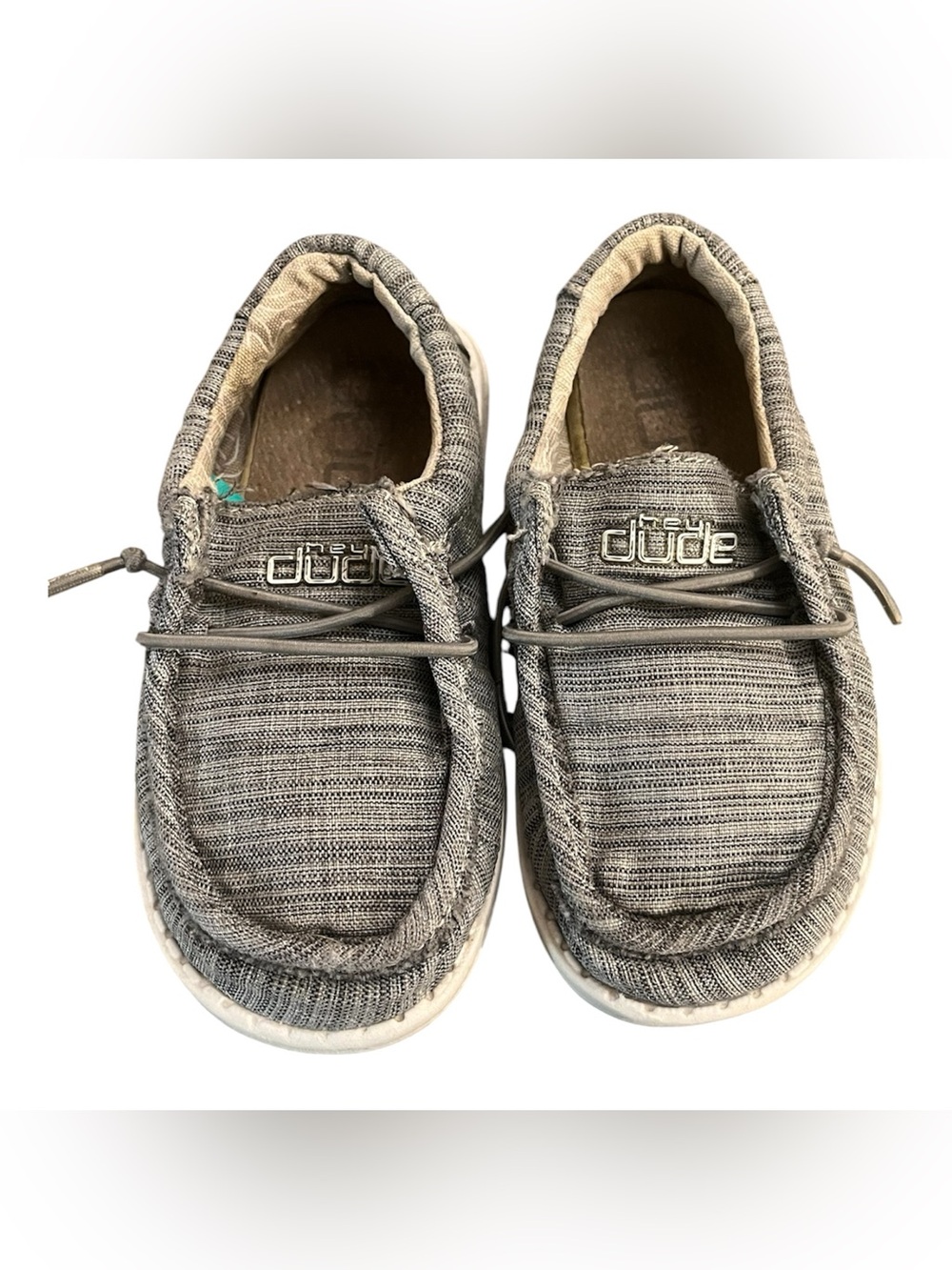 Hey Dude Gray Knit Slip-On Loafers